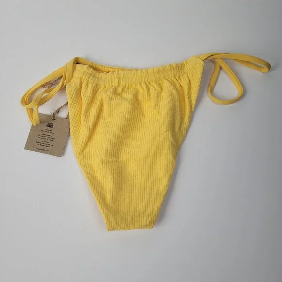 Free People Toast Swim Signature Tunnel Bottom Sunset Rib Sz XL NWT - Picture 2 of 3